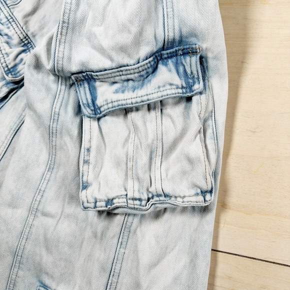 Blank NYC Womens Wide Leg Cargo Jeans Size 29 Light Wash High Rise Baggy Skater‎ - Picture 12 of 12